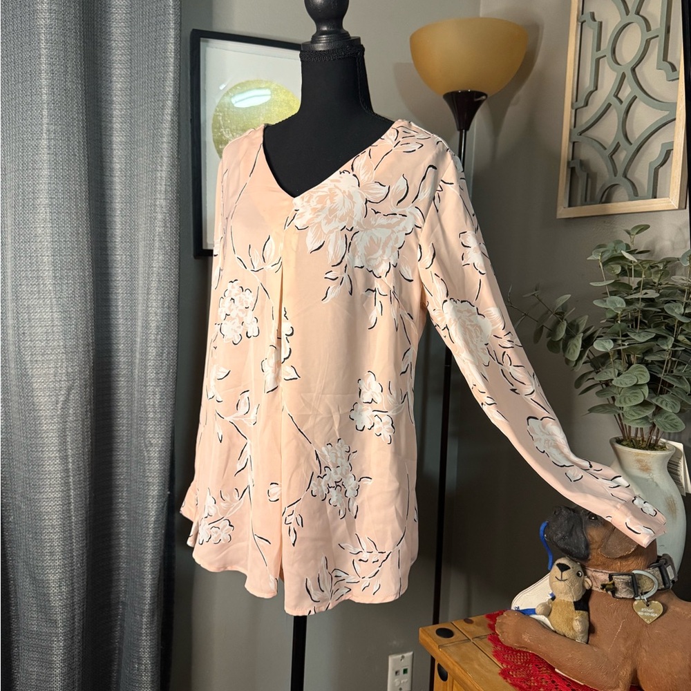 Massini Light Pink Floral Blouse